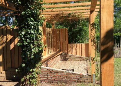 Pergola met zitplek