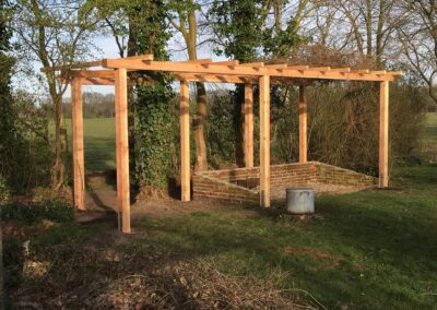 Pergola met zitplek